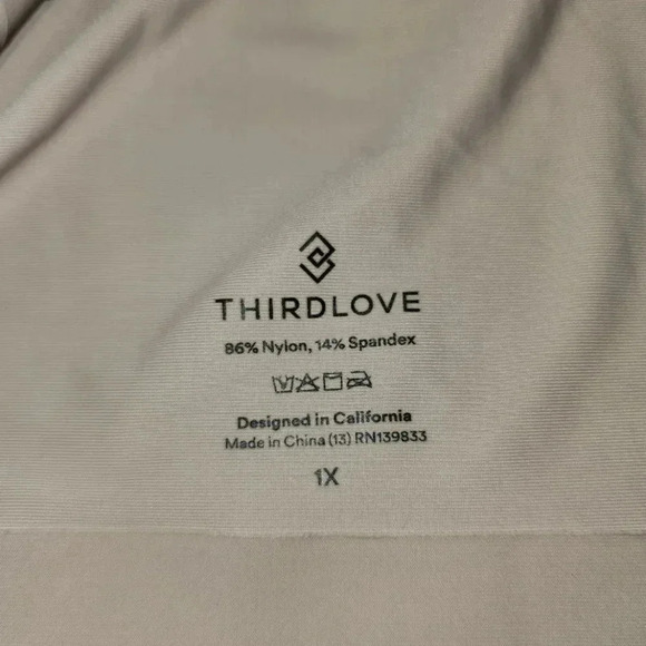 ThirdLove Smoothing V-neck Wireless Bra Nude Soft Stretchy Plus Size 1X - Picture 3 of 5